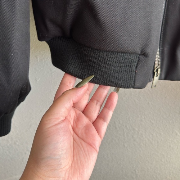 FRAME Luxury Shearling Leather Bomber Jacket - Picture 11 of 15